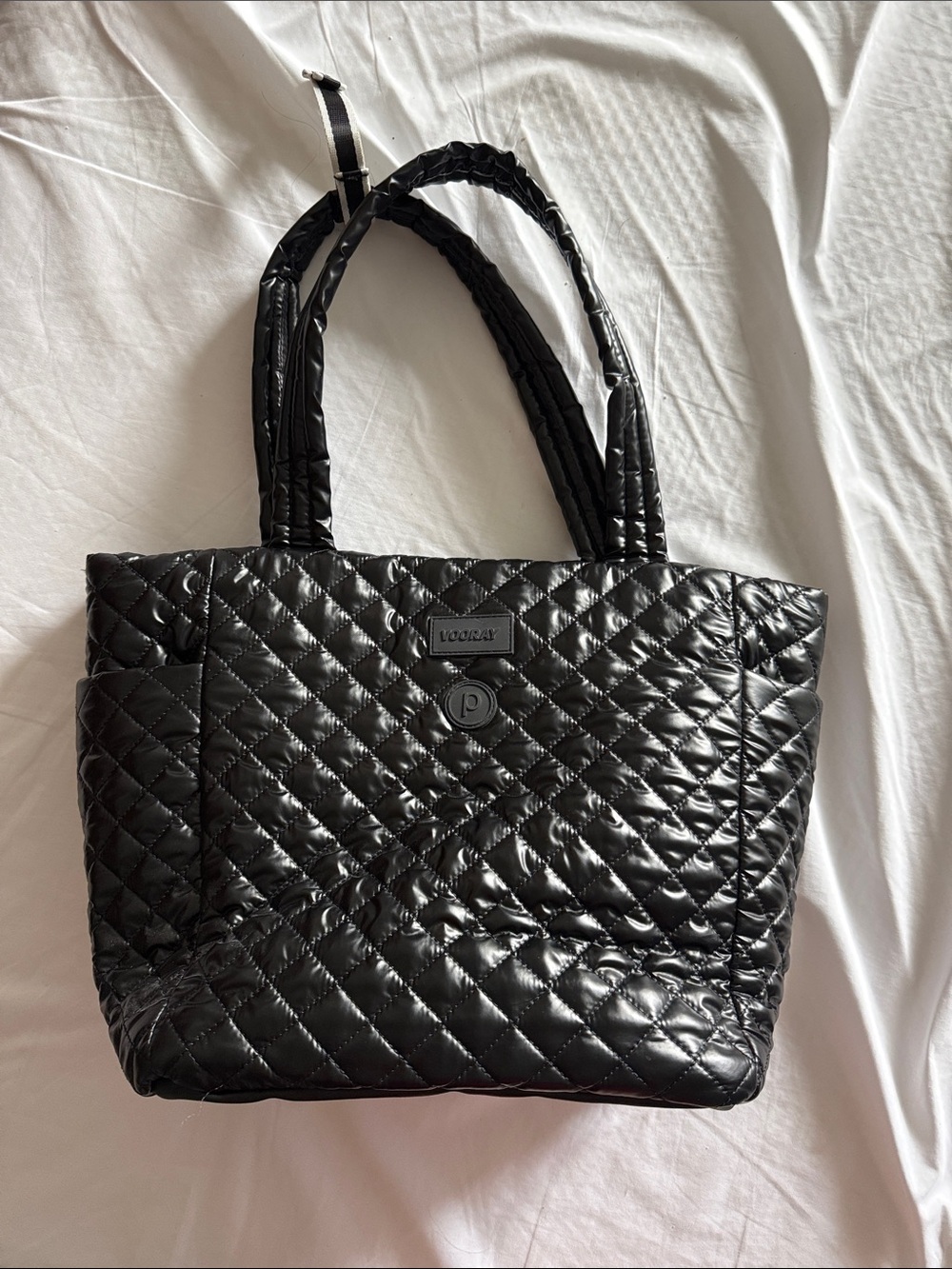 Black Quilted Tote Bag - Pure Barre